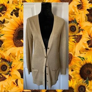 Lauren - Ralph Lauren Gold Cardigan Sz. M